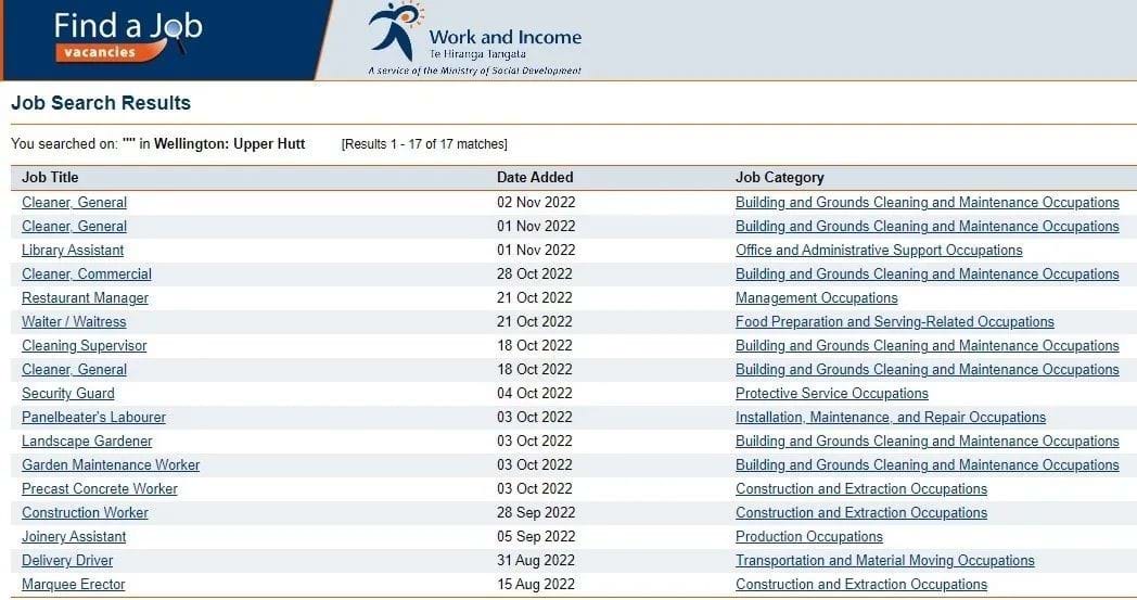 图片来源:Work & Income官网