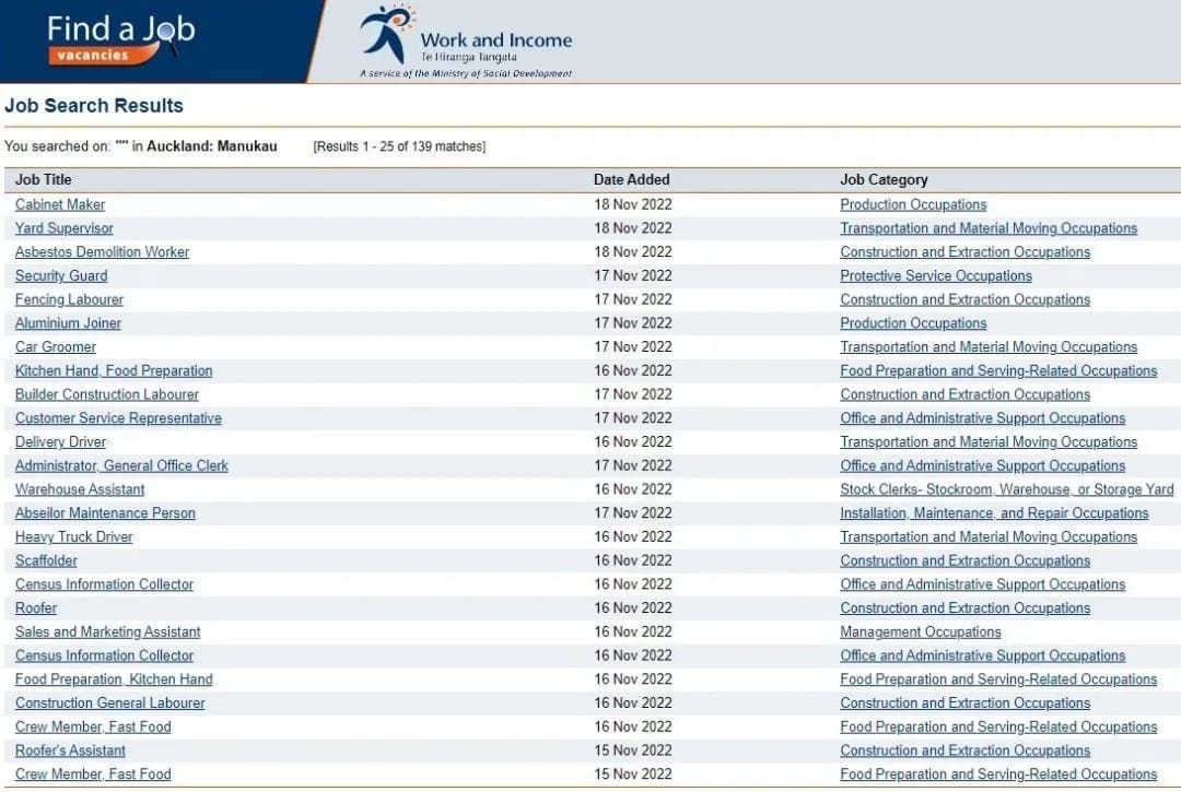 图片来源:Work & Income官网