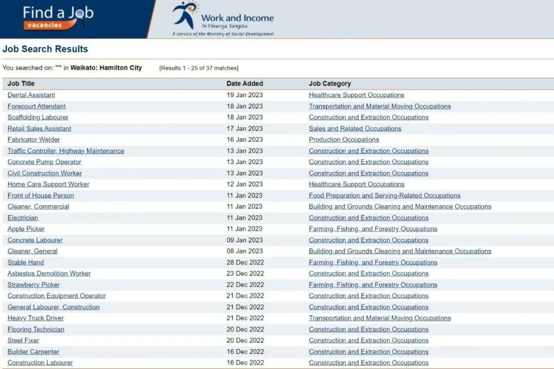 图片来源:Work & Income官网